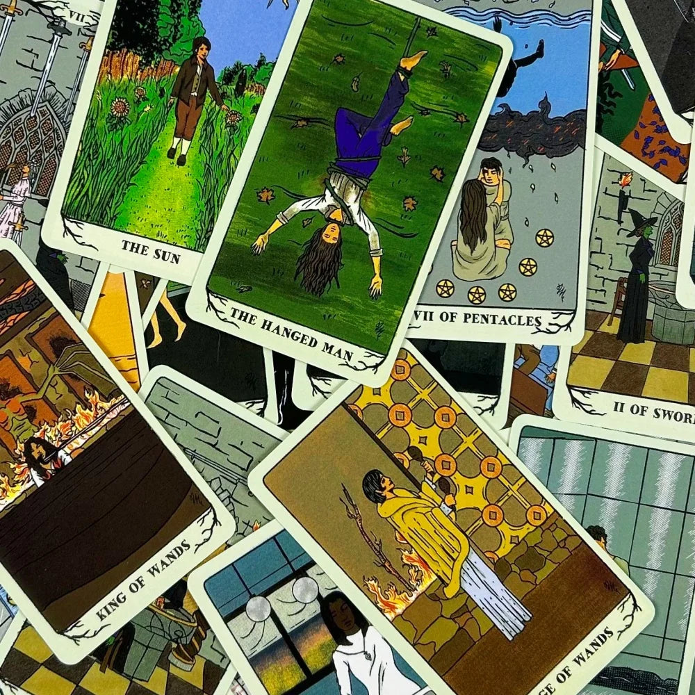 Agatha All Along Tarot Card A 78 Cards Deck English Version Fate Predictive Divination Party Cards, Halloween and Christmas Gift