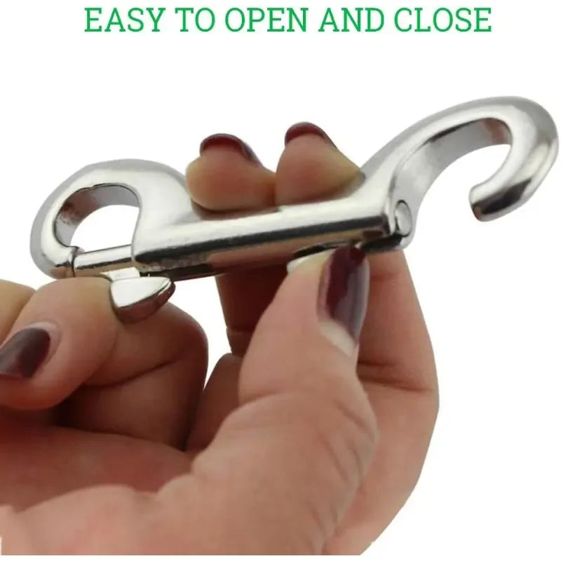 Brand New 316 Stainless Steel Bolt Snap Hooks, Double Ended Snap Clips Scuba Clips for Diving, Dog Leash, Key Chain, Horse Tack