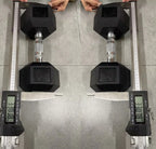 Rubber Hex Dumbbell Hand Weight, 30-75LB Dumbbells Rubber Coated Cast Iron Hex Black Dumbbells, Weights Dumbbells Set,1Pair/2Pcs