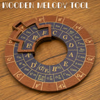 Circle of Fifths Wooden Melody Tool, Music Theory Chord & Scale Disk, Turntable for Learning, Teaching & Practice