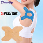 5PCS Sports Kinesiology Tape for Knees Pre-Cut Waterproof Knee Tape for Knee Pain Relief Pre Cut, Original Cotton Athletic Tape