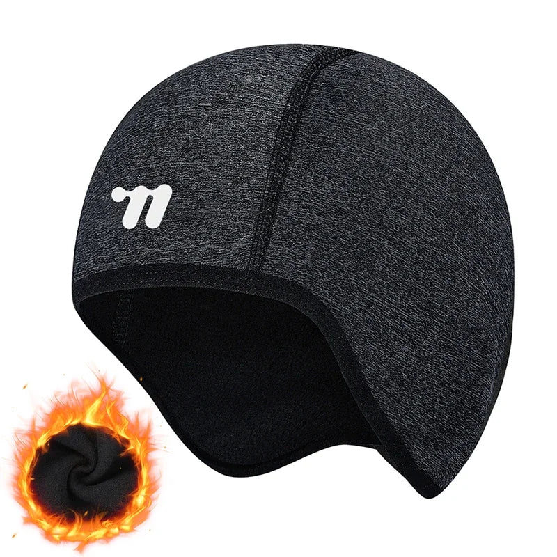WEST BIKING Thermal Cycling Cap Winter Windproof Ski Cap Outdoor Sports Running Hiking Motorcycle Hat Men Women Cycling Headwear
