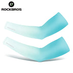 ROCKBROS Bicycle Arm Sleeves Ice Silk Sun UV Protection Sports Cycling Arm Sleeves Cover Breathable Running Fitness Arm Sleeves