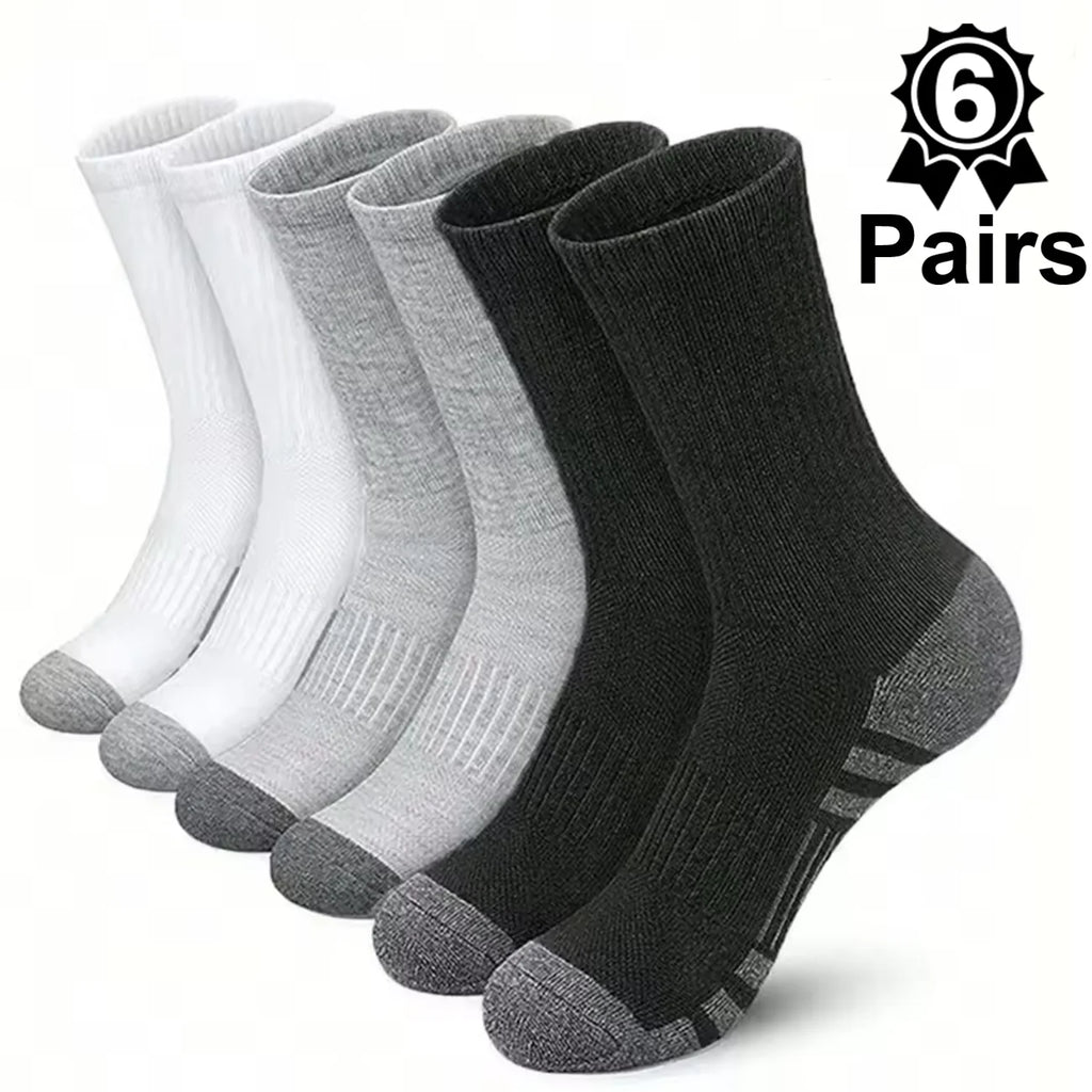 5Pairs Men's Outdoor Gym Socks High Quality Comfortable Soft Ground-Gripping Football Large Size New Style