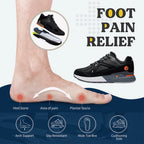 FitVille Men's Walking Shoes Extra Wide Lightweight Sneakers for Flat Feet Arch Fit Heel Pain Relief Non-Slip Running Shoes