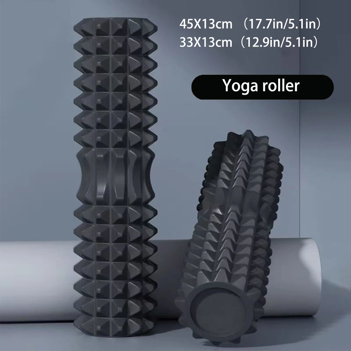 45cm Yoga Foam Roller Muscle Massage Block Pilates Tools Yoga Column Fitness Foam Roller Set Gym Yoga Brick Exercise Equipment