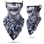 3D Skull Summer Bandana Hanging Ear Triangle Scarf Cycling Hiking Hunting Fishing Sports Bicycle Face Mask Neck Gaiter Men Women