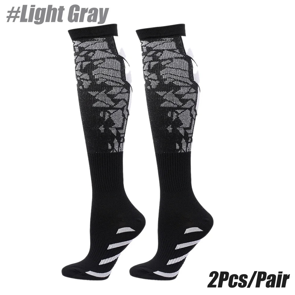 1Pair New Compression Socks 20-30mmhg High Stockings Men Women Sports Socks For Marathon Cycling Football Varicose Veins