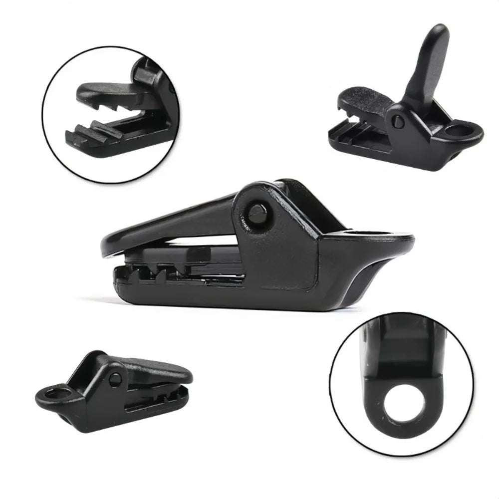 Tent Plastic Crocodile Clip Windproof Fixed Sunshade Rope Clip Suitable for Outdoor Hiking Camping Accessories Fastening Tool