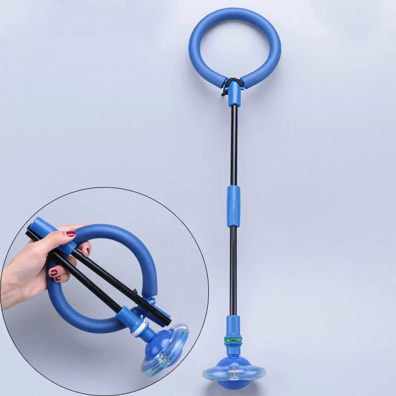 Bounce Ball Elastic Flash Ball Self Luminous Adult Children Rotation Jump Ring Fitness Set Foot Single Leg Swing Ball New Gift
