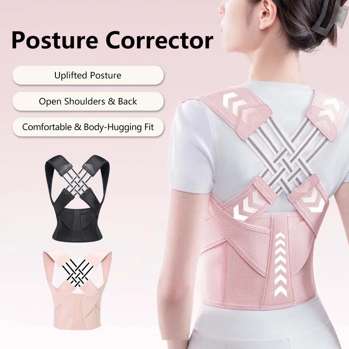 Adjustable Posture Corrector Back Support Belt Spine Alignment Waist Trainer for Men and Women Abdominal Waist Correction