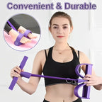 4‑Tube Pedal Tension Rope Multi‑Functional Household Fitness Elastic Band for Yoga Abdominal Body Exercise