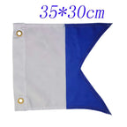 Dive Boat Flag (Alpha Flag) & Diver Down Flag (Scuba Flag) International Diving Underwater Sign