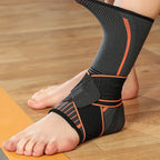 Adjustable Ankle Support Brace Compression Sleeve Wrap Strap Breathable Knit Stabilizer for Sports Running Training Adult Unisex