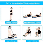 4-Tube Elastic Yoga Pedal Pull Resistance Band, Multifunctional Fitness Pull Rope for Abdomen Waist Arm Muscle Training Equipmen