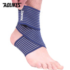AOLIKES 1PCS Professional Sports Strain Wraps Bandages Elastic Ankle Support Pad Protection Ankle Bandage Guard Gym Protection