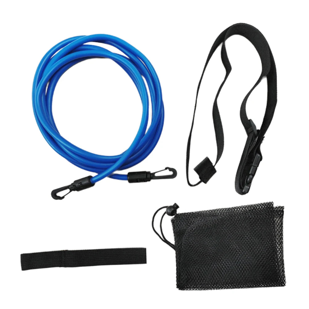 Swimming Training Belts Stationary Swim Bungee Cords Swim Tether Functional Adjustable Strap for Adults Kid for Professional Use