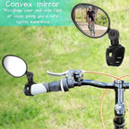 Bike Mirror 360 Degree Adjustable Rotatable Handlebar Mirror Wide Bycicle Accessories Cycling Rear View Mirror