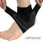 WRELS Adjustable Ankle Brace Compression Sleeve Breathable Support for Sports Running Basketball Sprain Recovery