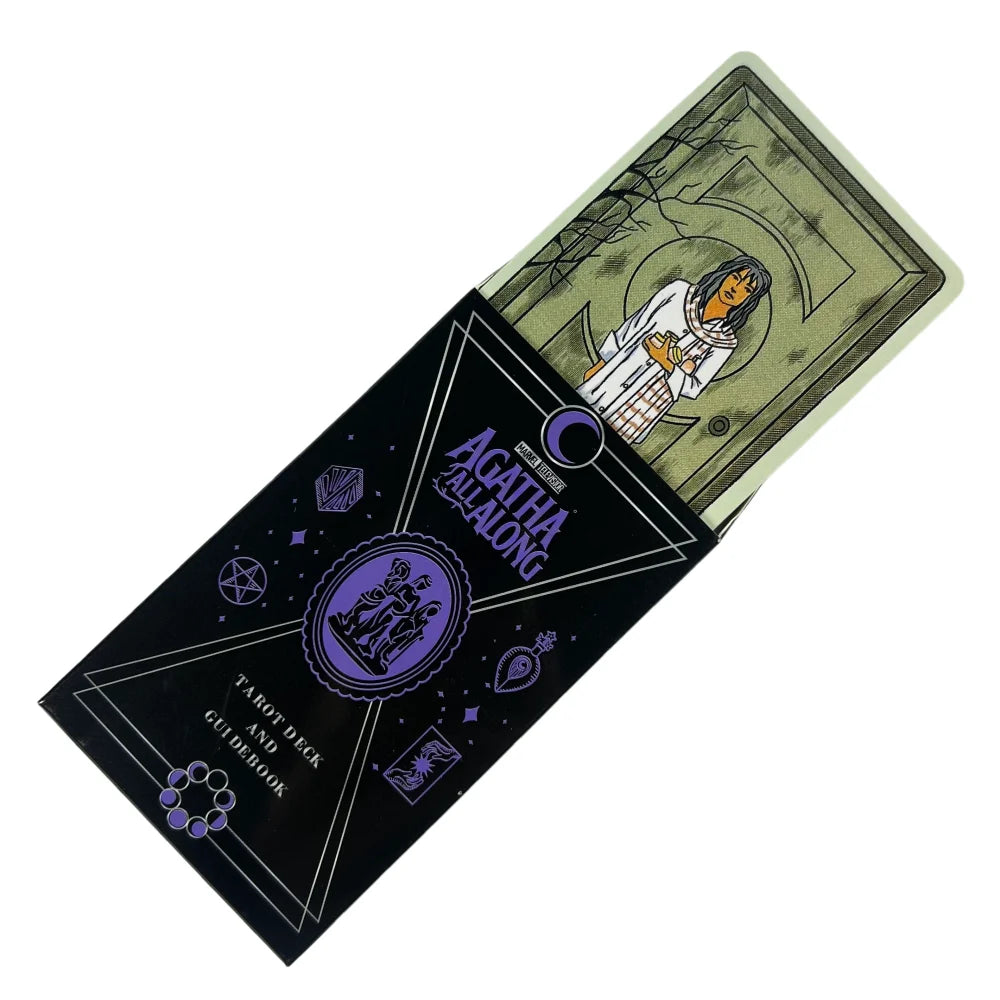 Agatha All Along Tarot Card A 78 Cards Deck English Version Fate Predictive Divination Party Cards, Halloween and Christmas Gift