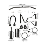 Cable Weight Pulley System for Home Gym Pulley System Gym with Safety Ropes Unisex-Adult Fitness Strength Training Equipment