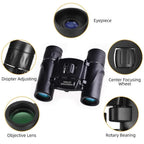 2026 100x22 Mini Portable Hd Binoculars 30000m Long Range Folding Bak4 Fmc Optics For Hunting Sports Outdoor Camping Travel
