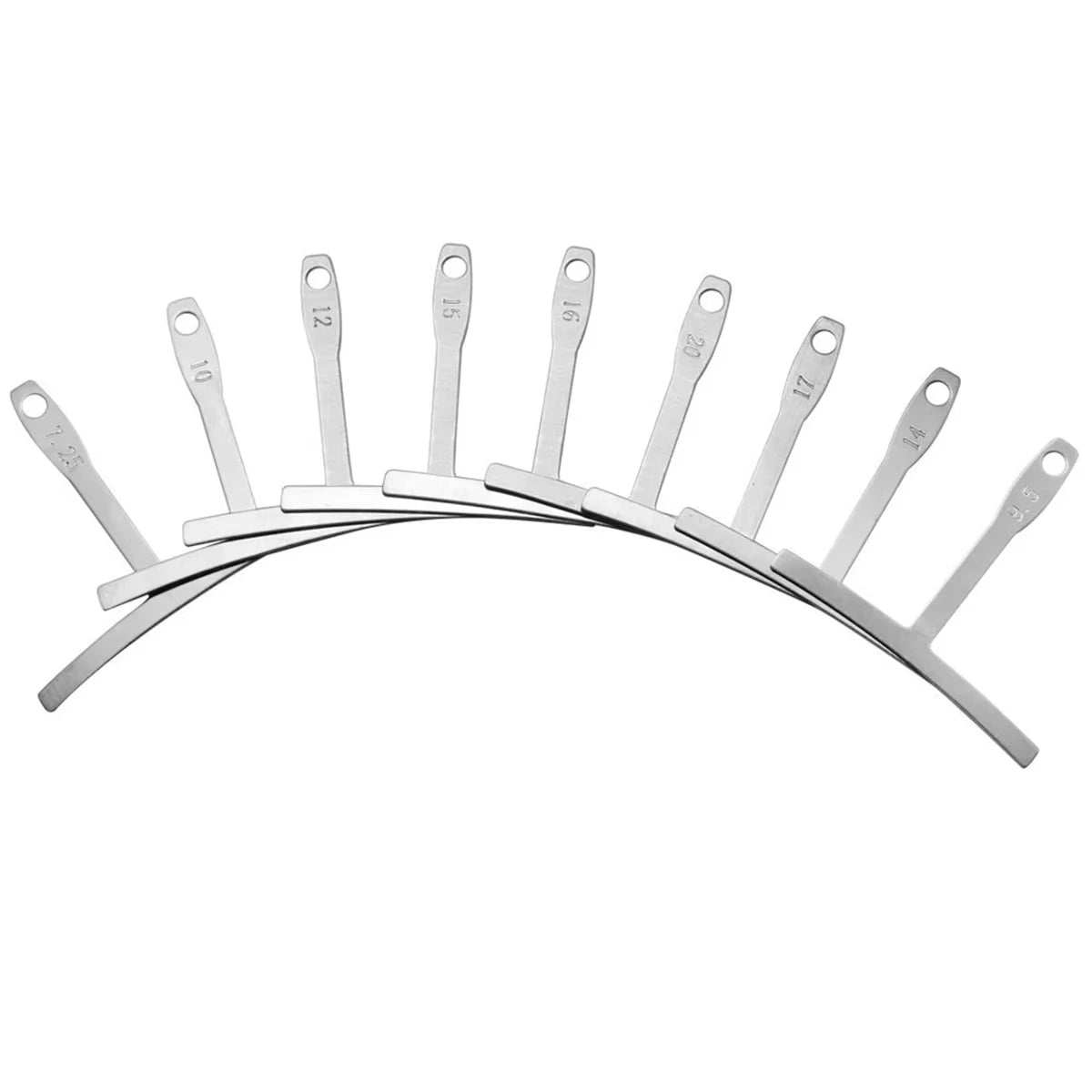 Miwayer Multispec Radius Gauge 9Pcs Set, Handy Under String Measuring Tools for Guitar Fretboard Radius Calibration