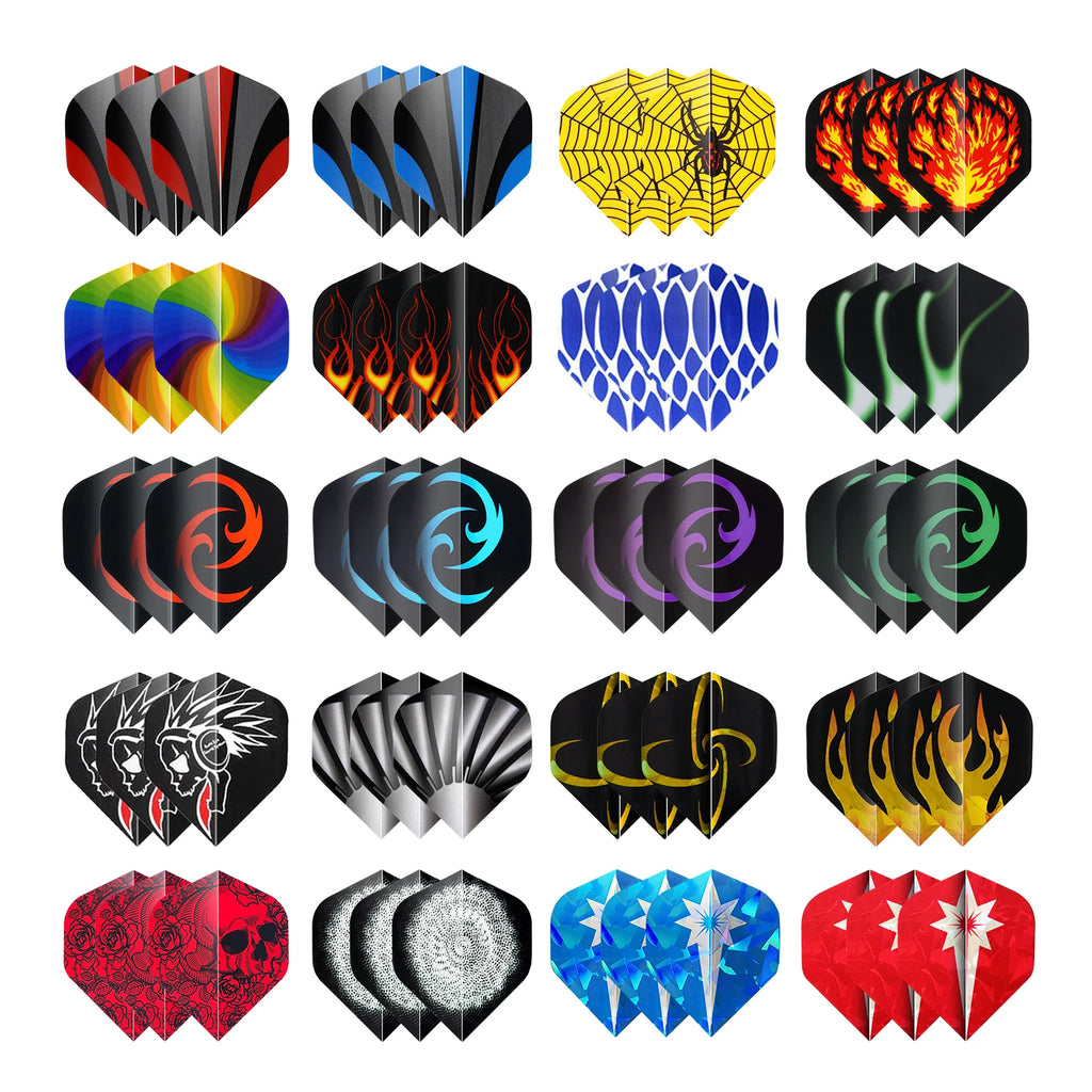 60Pcs Dart Flights, Professional Standard Dart Accessories, Colorful Replacement Flights for Training, Clubs, and Casual Play