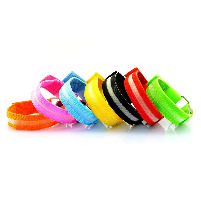 Outdoor Night Running Armband USB Rechargeable LED Light Sports Safety Belt Arm Leg Warning Wristband Cycling Bike Bicycle Light