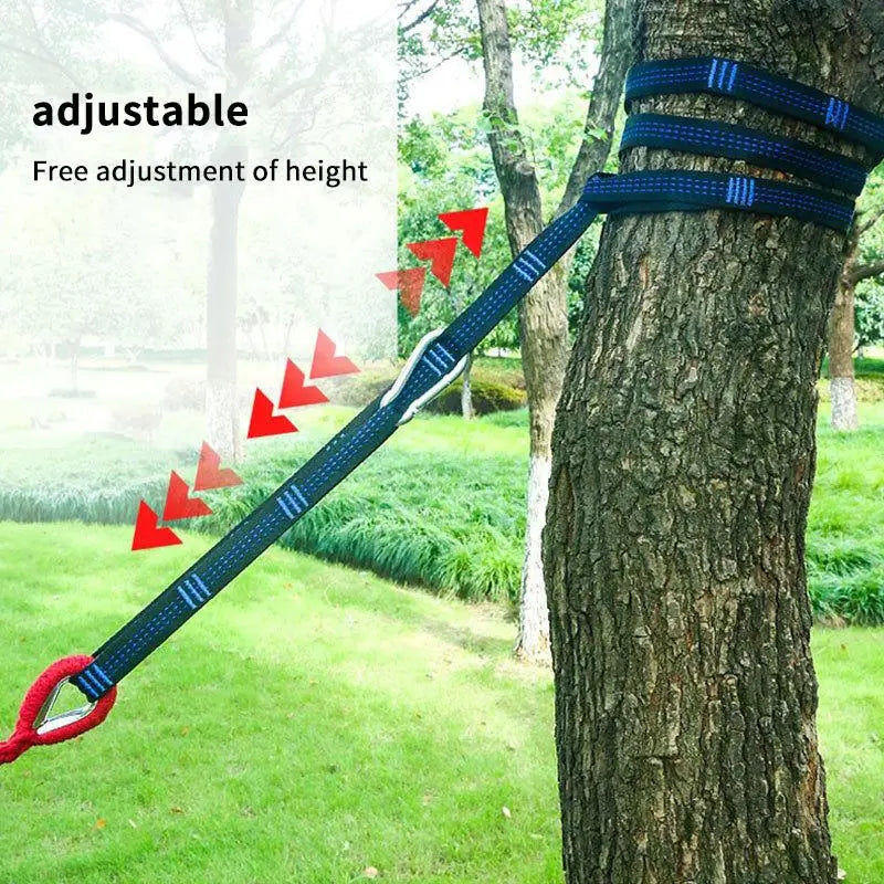New-2Pcs Special Reinforced Polyester Straps 5Ring High Load-Bearing Barbed Hammock Straps For Outdoor Camping Hammock Straps