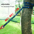 New-2Pcs Special Reinforced Polyester Straps 5Ring High Load-Bearing Barbed Hammock Straps For Outdoor Camping Hammock Straps