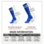 Loogdeel 1Pair 26-45 Kids Soccer Compression Sports Socks Stretchy Knee High Tube Socks Men Women Teens Football Athletic Socks