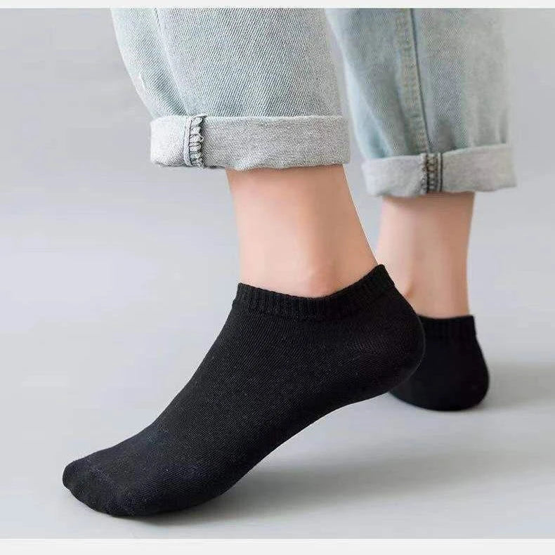 1/3/10Pairs Men's Ankle Socks Soft Breathable Stretchy Solid Color Low Cut Casual Sports Socks for Women Comfortable Fashionable