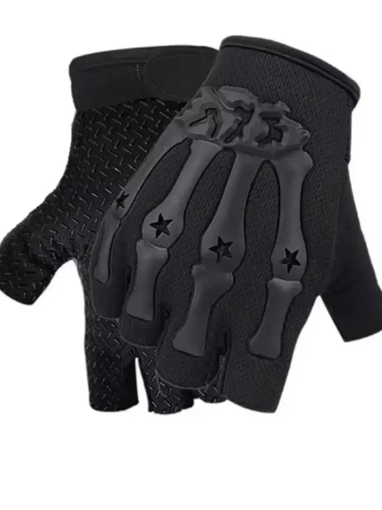 Riding Fingerless Gloves Non-slip Half Finger Gloves for Motorcycle Cycling Climbing Hiking Hunting Outdoor Sports