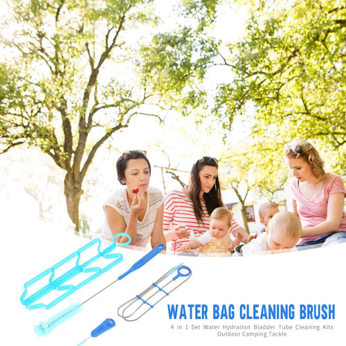 4Pcs Hydration Water Bladder Cleaning Kit Multifunction Water Bag Cleaning Tool Outdoor Camping Tools for Water Bladders