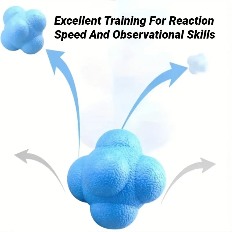 Hexagonal Reaction Ball Fitness Sport Speed Agility Reflex- Skills Training Unpredictable Outdoor Fun Toys