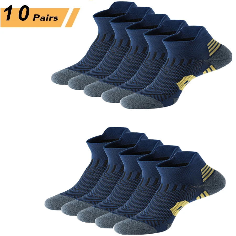 3Pair Professional Fitness Sports Socks Towel Bottom Non-Slip Running Socks Men Women Short Quick-Drying Basketball Training Sox