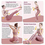 Full Body Workout Resistance Bands, 38cm Portable, TPE Elastic Tubes with Foam Grips, for Strength & Toning at Home/Gym