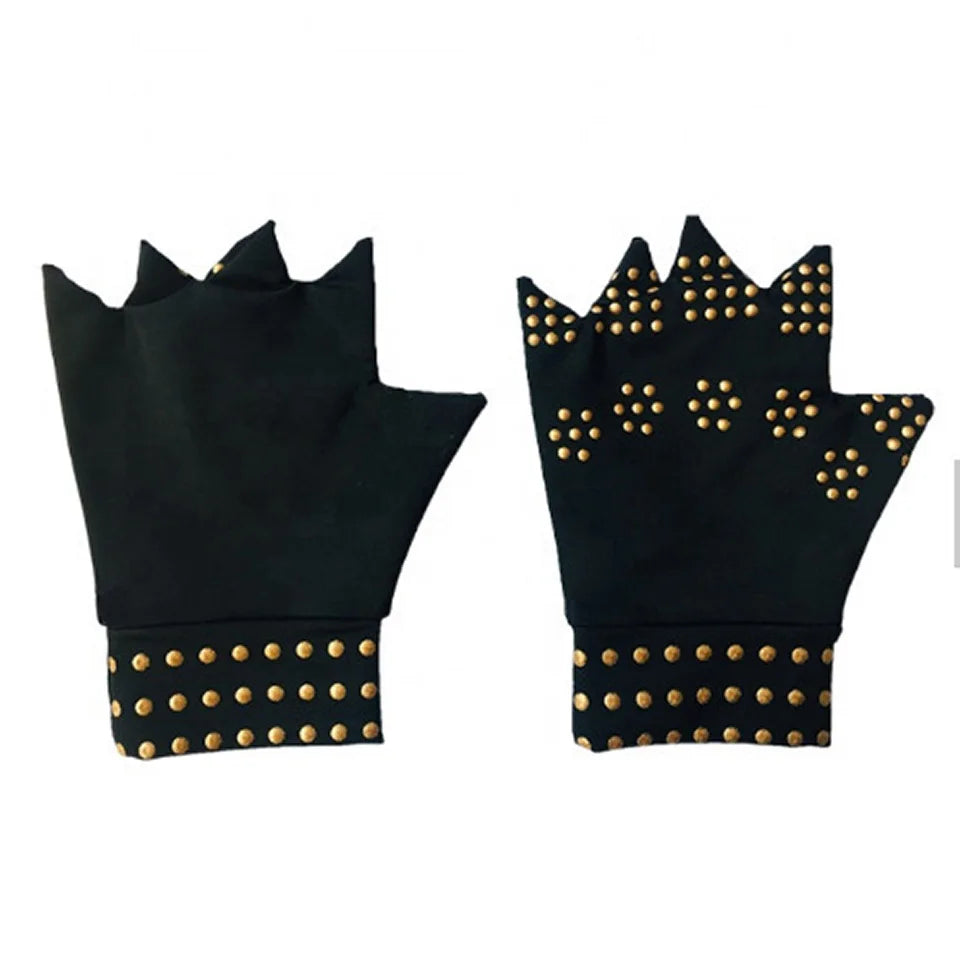KoKossi Glue Dispensing Pressure Half Finger Gloves Magnetic Therapy Anti Slip Rehabilitation Sports Fitness Cycling Gloves