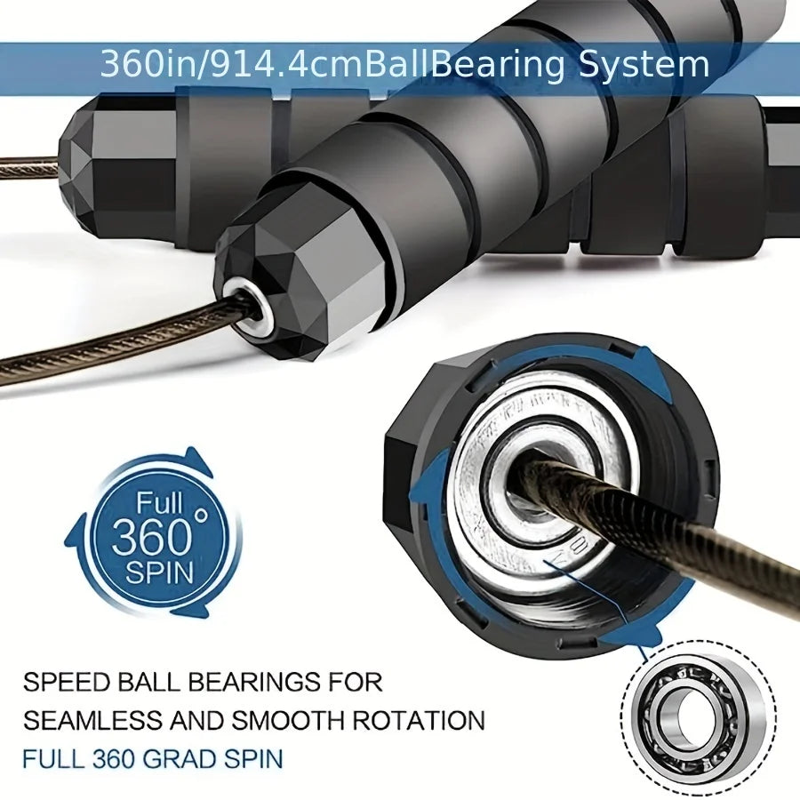 Rope skipping, anti winding fast rope skipping cable with ball bearing, suitable for women, men and children, adjustable steel r