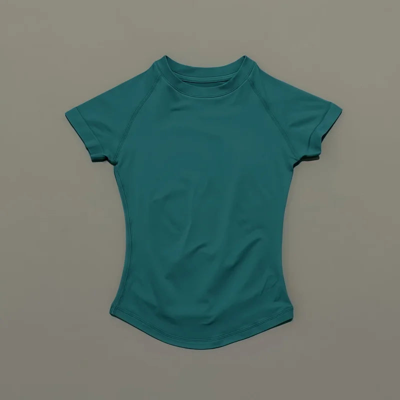 NCOYOE Gym Tank Top Women Short Sleeve Seamless Yoga Top Sports Breathable Slim Fit Workout Shirts Running Fitness Activewear