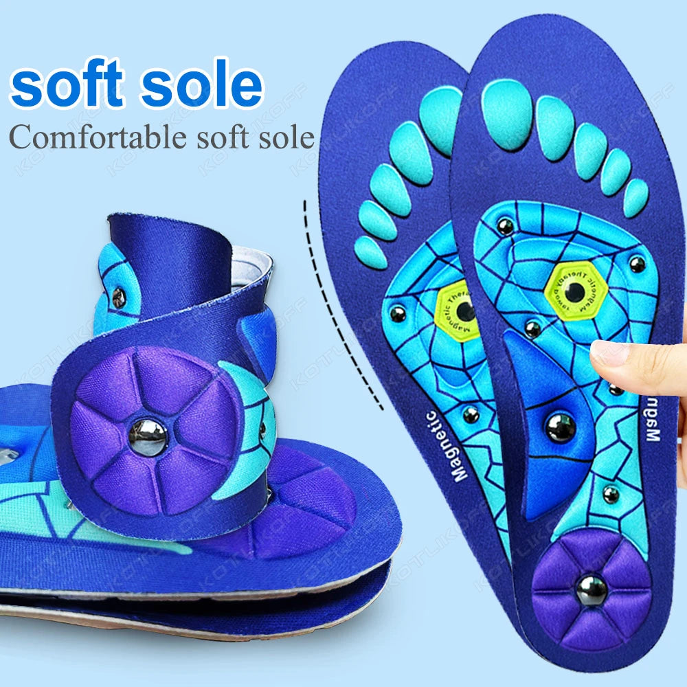 Unisex Magnetic Therapy Sports Insoles Acupressure Massage Arch Support Slimming Weight Loss Anti-Fatigue Health Care Pads