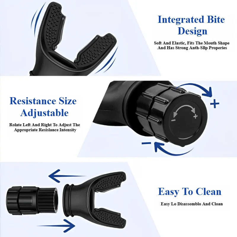 Portable Breathing Exercise Lungs Portable Breath Fitness Sports Exerciser Device Endurance Workout with Adjustable Resistances
