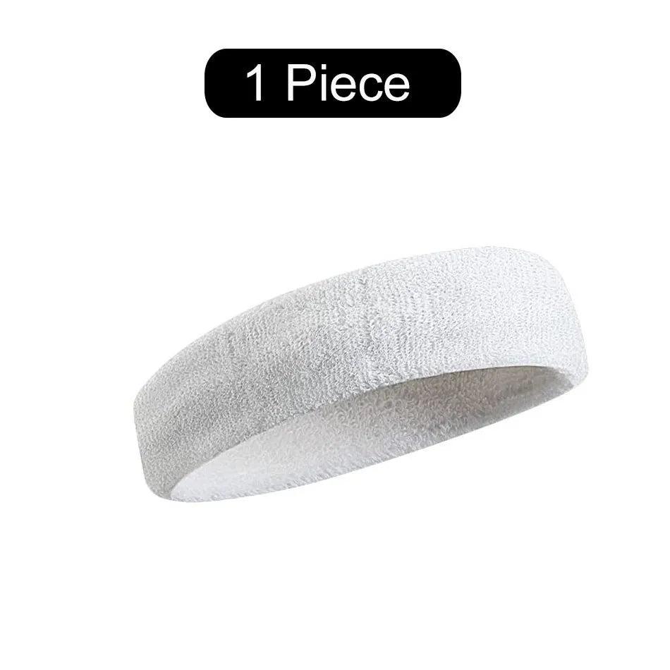WOSWEIR-Cotton Athletic Headband Elastic Sweatbands Basketball Sports Women Men Gym Fitness Sweat Hair Band Volleyball Tennis