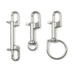 316 Stainless Steel Swivel Eye Bolt Spring Snap Hook Double Head Hook Marine Diving D Ring Snap Hooks With Swivel