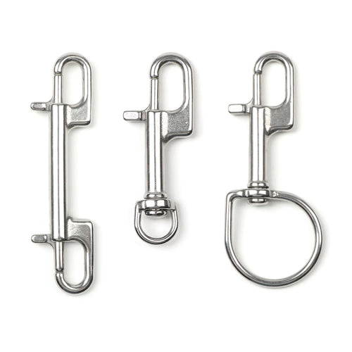 316 Stainless Steel Swivel Eye Bolt Spring Snap Hook Double Head Hook Marine Diving D Ring Snap Hooks With Swivel