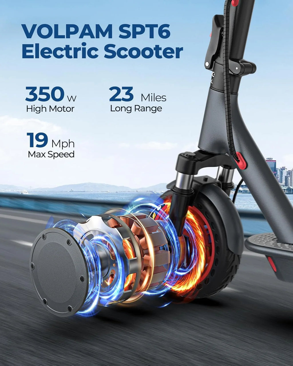 AOVOPRO AP07 Electric Scooter 10.5Ah 19mph APP Smart Control Scooter 8.5inch 23miles Max Range Double shock absorption for Adult