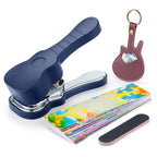 Guitar Pick Punch Kit,15 Variety Pick Strips DIY Maker Tool for Medium Guitar Picks, Unique Gift for Guitar Lovers & Home Studio