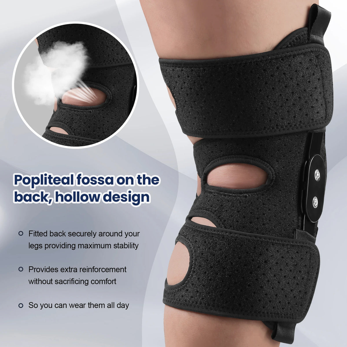 Hinged Knee Brace with Side Stabilizers & Patella Gel Pads Knee Pain for Men Women Meniscus Tear  Acl Mcl Injury Recovery