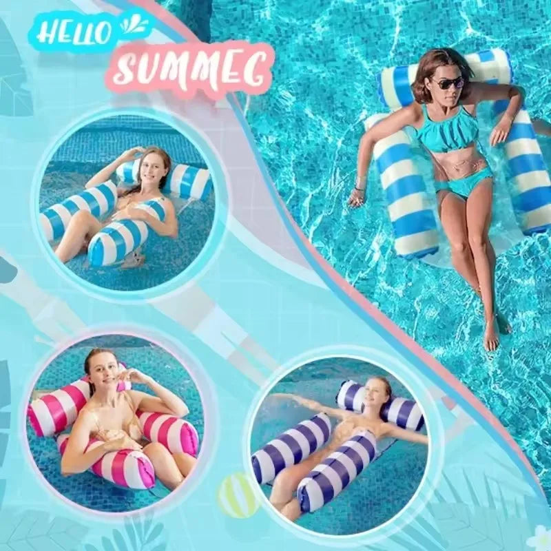 Inflatable Pool Floats Adult Size Water Hammock Floats for Swimming Pool Multi-Purpose Pool Floating Toys Pool Rafts Lounge